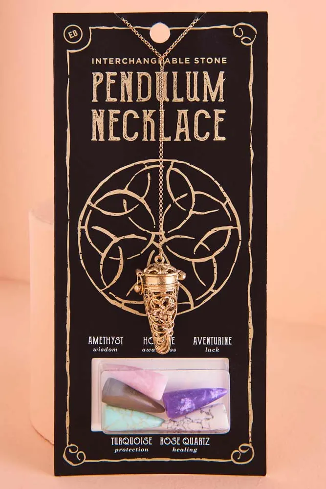 Semi Precious Pendulum Necklace