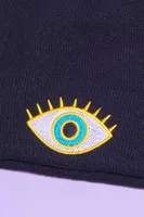 Evil Eye Patch Beanie Hat