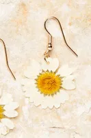 Pressed Sunflower Earrings