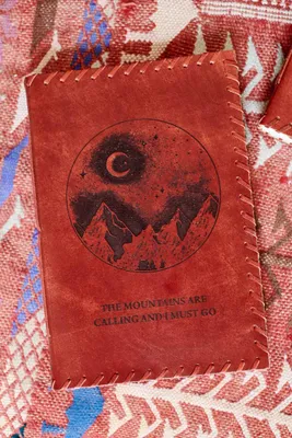 Medium Mountains Are Calling Leather Journal