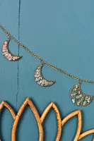 Stone-Filled Moon Phase Wall Garland