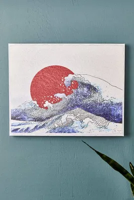 Great Wave Stretched Canvas Wall Art