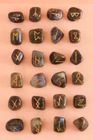 Black Labradorite Rune Set