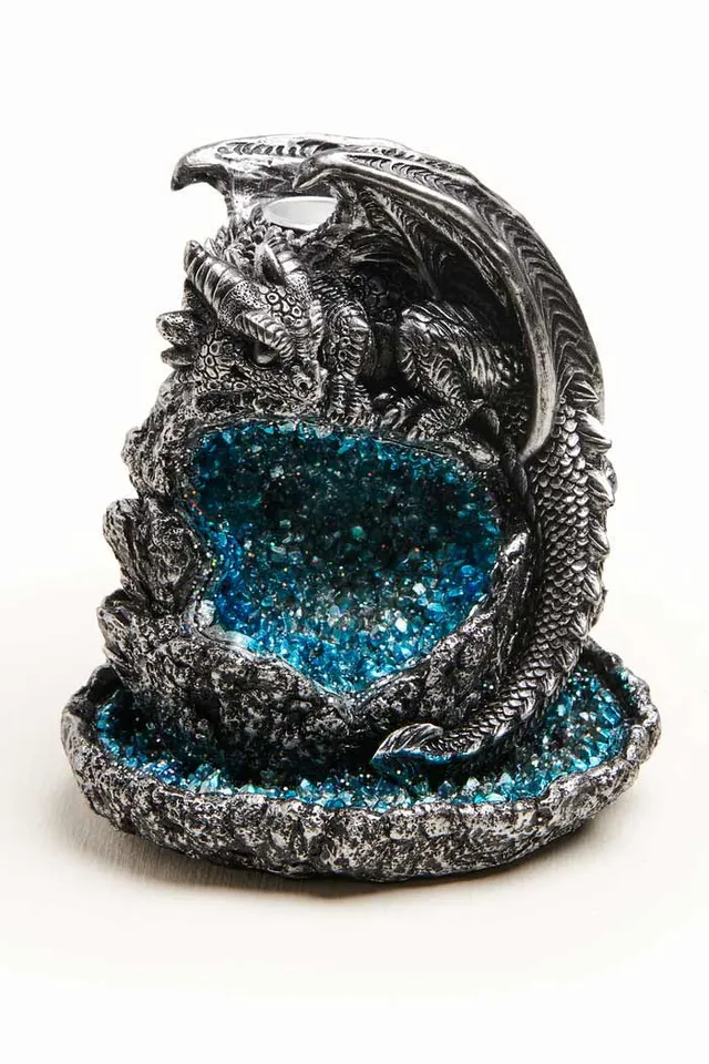 Earthbound Trading LED Grey Dragon Backflow Incense Burner