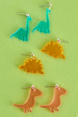 Acrylic Dinosaur Earring Set