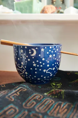 Noodle Bowl with Wood Chopsticks