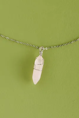 Rose Quartz Wrap Necklace