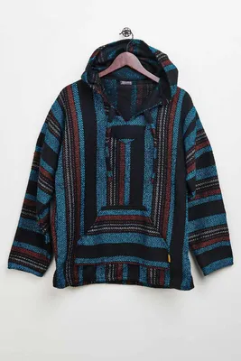 Multi Teal Baja Pullover