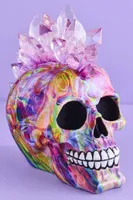 LED Neon Crystal Mohawk Skull