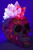 LED Neon Crystal Mohawk Skull