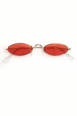 90's Red Oval Sunglasses