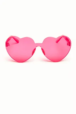 Rimless Red Heart Sunglasses