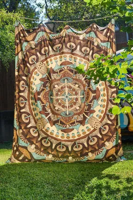 Brown Mushroom Kaleidoscope Tapestry (EB Exclusive)