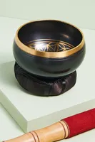 Black Flower of Life Singing Bowl Set