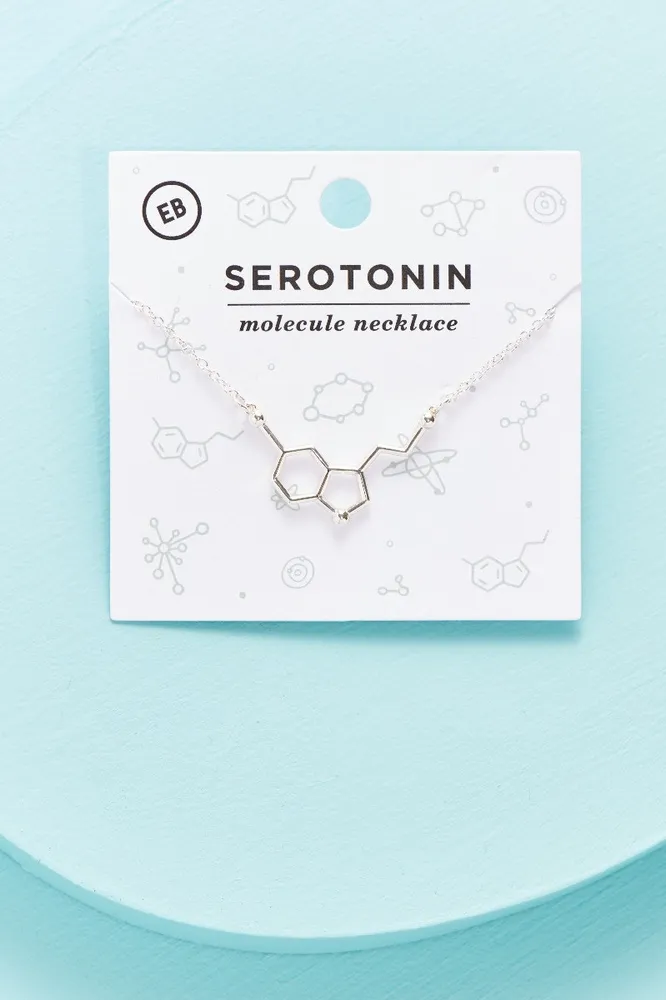10k 14k 18k Solid Gold Serotonin Molecule Necklace, Dainty Gold Molecule  Pendant, Serotonin Charm Necklace, Necklace for Christmas Gift - Etsy