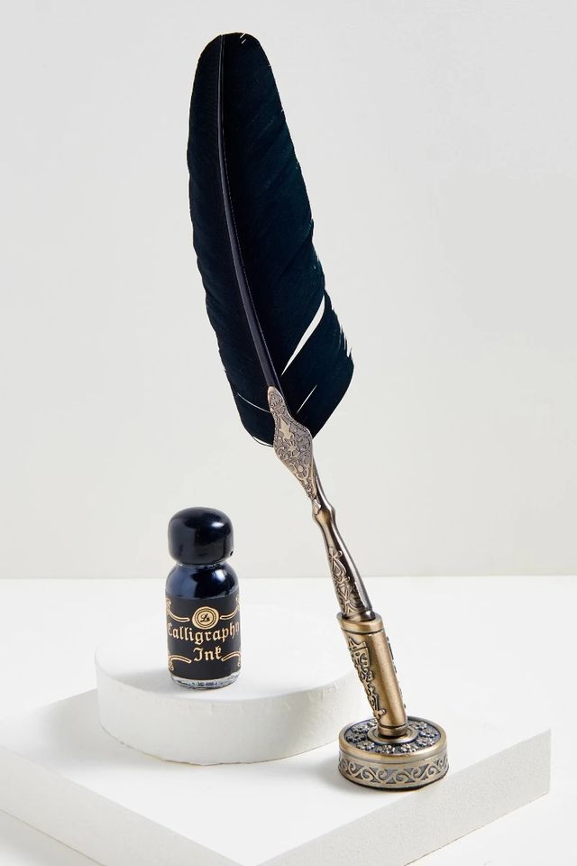 Black Feather Calligraphy Set