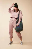 Muted Cool-Tone Tie Dye Bag