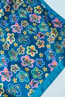 Retro Floral Bandana Scarf