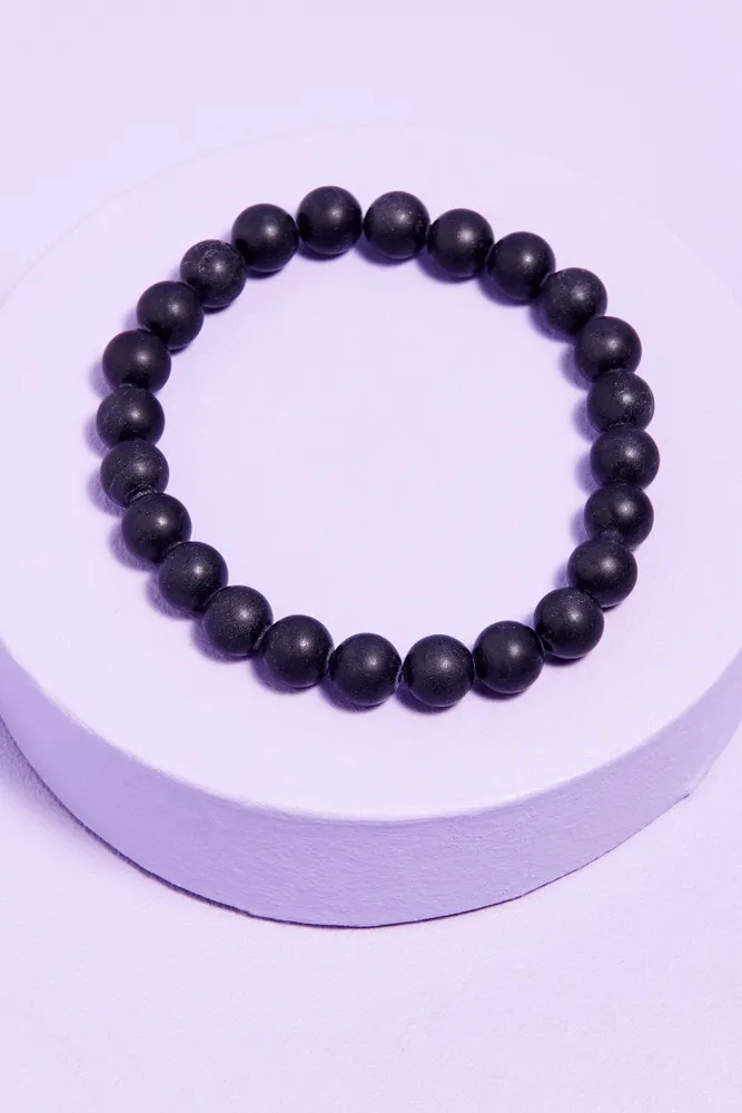 Matte Black Tourmaline Bracelet