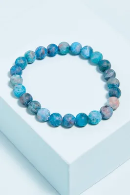 Matte Blue Apatite Bracelet