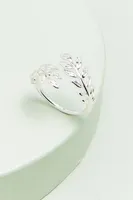 Silver Wrap Leaf Ring