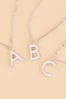 Silver Initial A Necklace