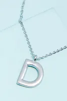 Silver Initial D Necklace