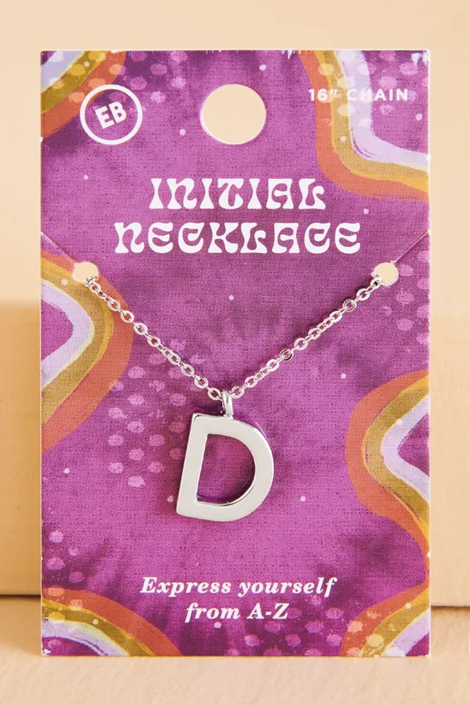 Silver Initial D Necklace