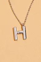 Silver Initial H Necklace