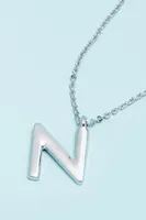 Silver Initial N Necklace