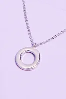 Silver Initial O Necklace