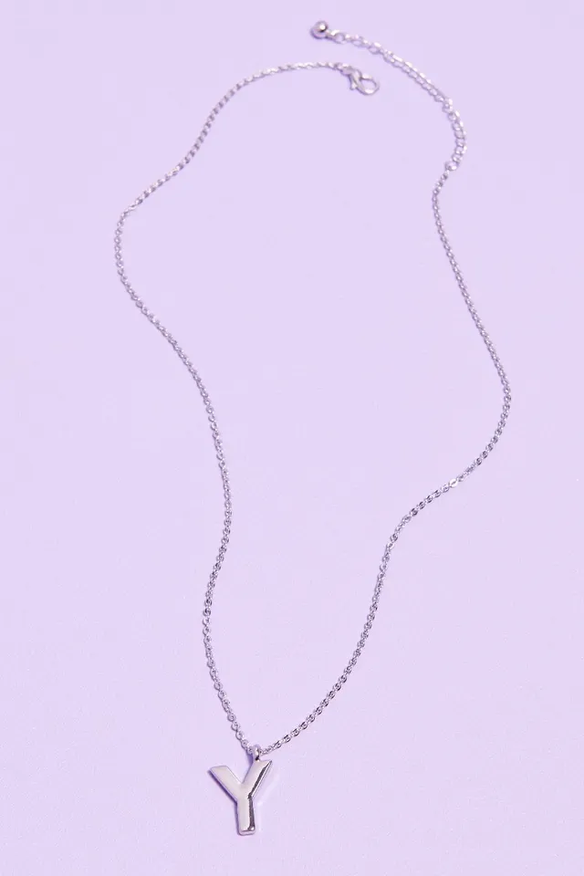 Earthbound Trading Silver Initial Y Necklace