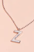 Silver Initial Z Necklace