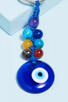 Multi Stone Evil Eye Keychain