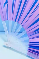 Large Clear Sparkly Iridescent Fan