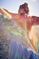 Rainbow Iridescent Cape with Arm Sticks