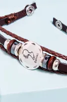 Gemini Hematite Leather Bracelet