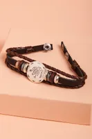 Scorpio Hematite Leather Bracelet