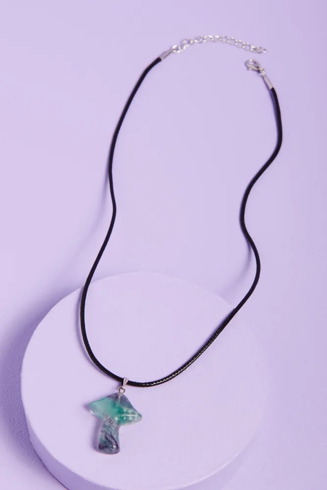 Fluorite Mushroom Necklace