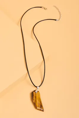 Tiger's Eye Slice Necklace