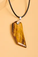 Tiger's Eye Slice Necklace