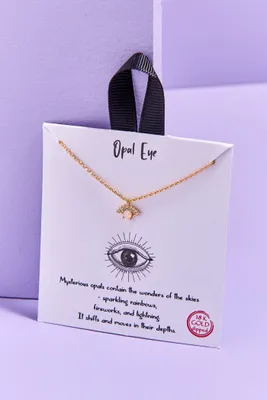 Gold Dipped Opalite Eye Necklace