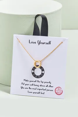 Love Yourself Circle Necklace