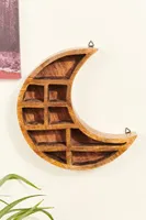 Crescent Moon Wood Shelf