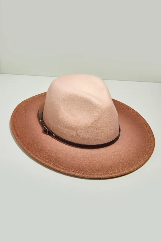 Brown Ombre Panama Hat