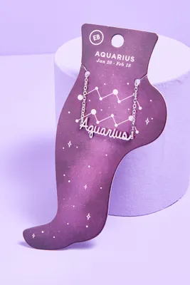 Silver Aquarius Anklet