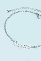 Silver Cancer Anklet