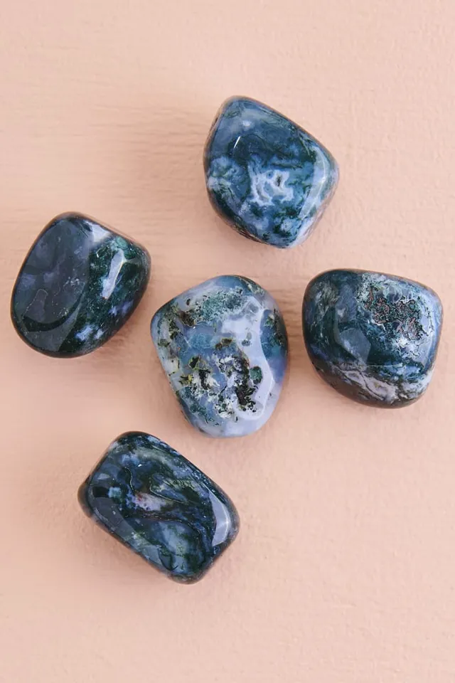 Teal Banded Agate Tumblestone – Mandara Crystals