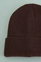 Chocolate Brown Foldover Beanie