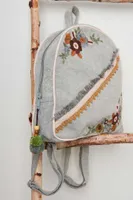 Floral Embroidered Backpack